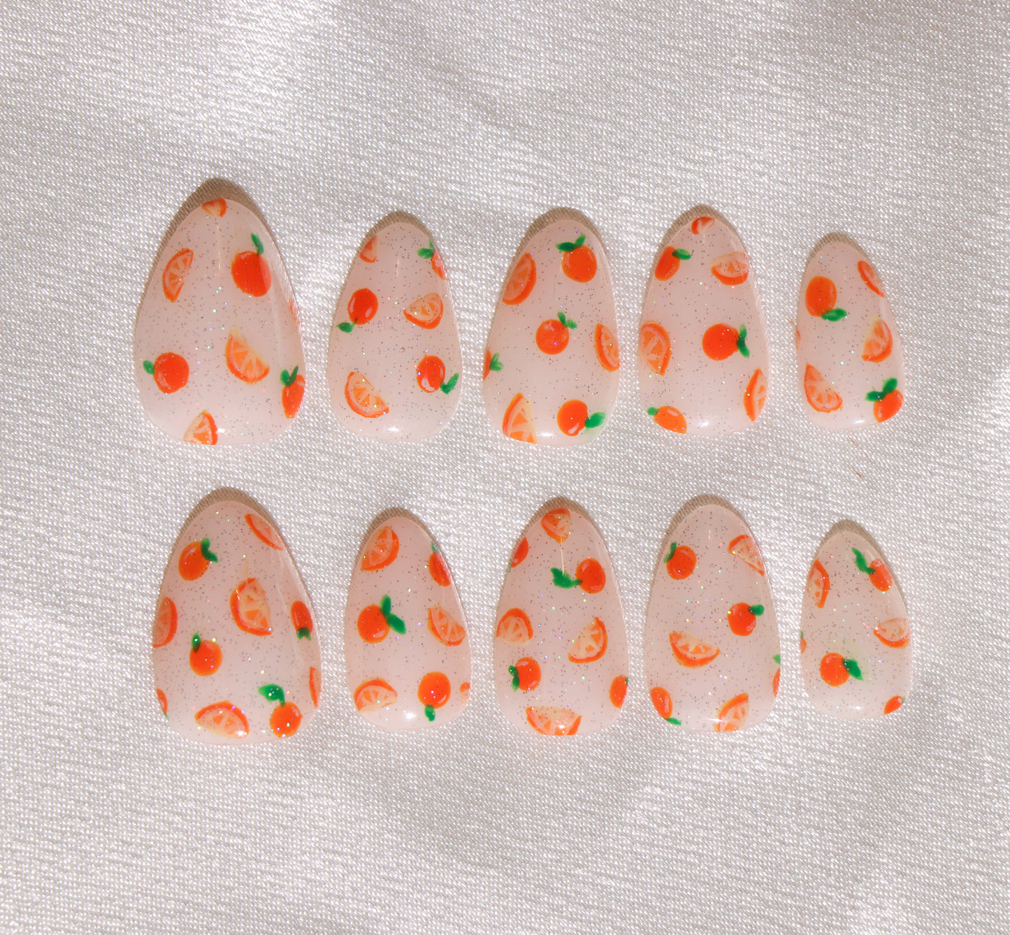 Orange Delight Press On Nail Set